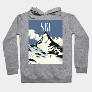 vintage ski travel poster Hoodie